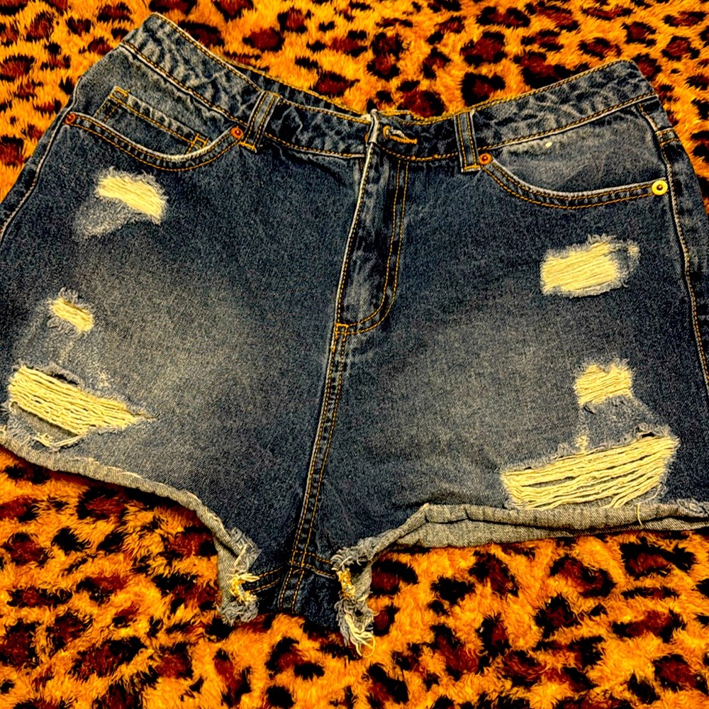 Dark Washed Denim Shorts